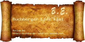 Buchberger Ezékiel névjegykártya